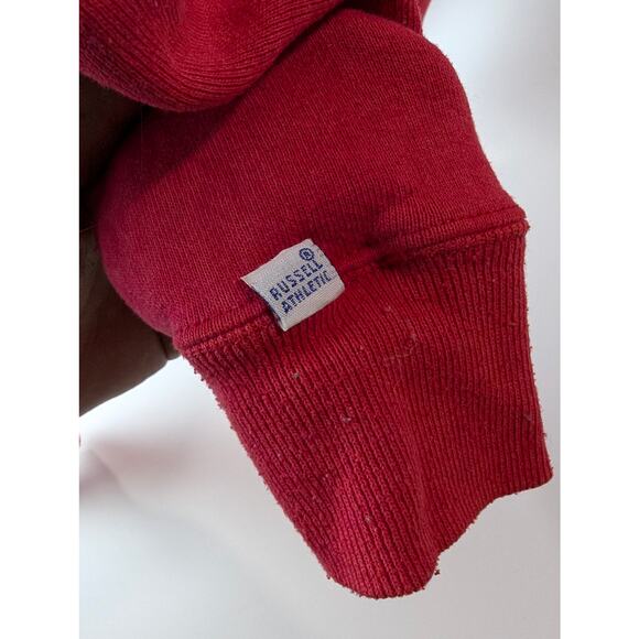 Surf Zone / Russell Athletic Red Sweatshirt 80s Vintage XL Large USA Made - Picture 4 of 5